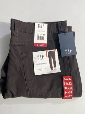 GAP Men's Dark Brown 5-Pocket Pants